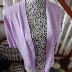 Lavender women shrug size medium,$39.95